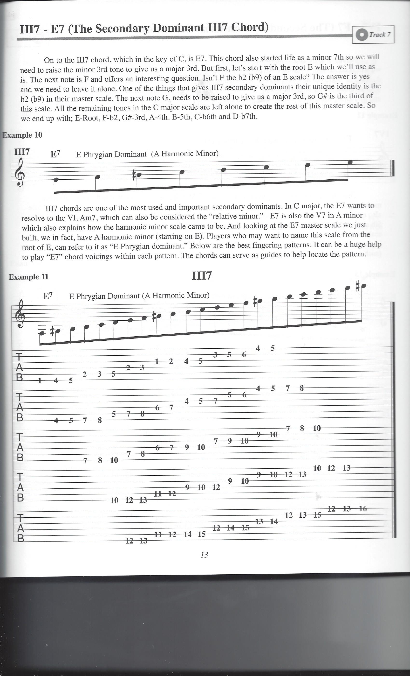 三级属七：三级 Phrygian 属音阶（大Prygian）